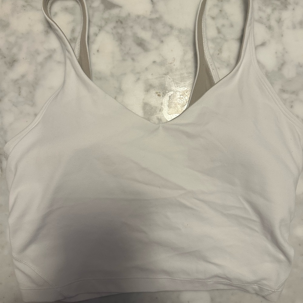 White Lululemon Align Cropped Tank